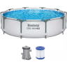 Каркасный бассейн BESTWAY STEEL PRO MAX 305х76см, 4678л + фильтр-насос 1249 л/ч 56408 BW