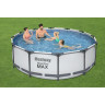 Каркасный бассейн BESTWAY STEEL PRO MAX 366х100см, 9150л + фильтр-насос 2006 л/ч, лестница 56418 BW