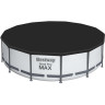 Каркасный бассейн BESTWAY STEEL PRO MAX 427х122см, 15232л + фильтр-насос 3028 л/ч, тент, лестница 5612X BW