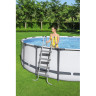 Каркасный бассейн BESTWAY STEEL PRO MAX 427х122см, 15232л + фильтр-насос 3028 л/ч, тент, лестница 5612X BW