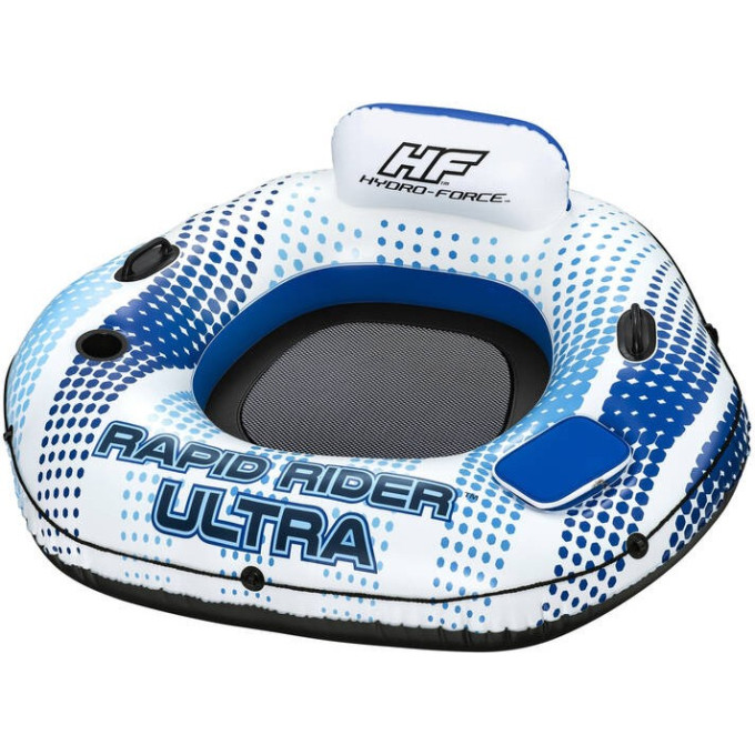 Надувной круг-кресло BESTWAY RAPID RIDER ULTRA 43726 165x148см с ручками и подстакаником, холодильник, до 100кг 43726 BW